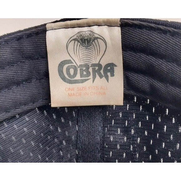 Michigan Wolverines Adjustable Hat Navy Blue Yellow Logo Vent Cobra One Size GUC - Picture 2 of 15